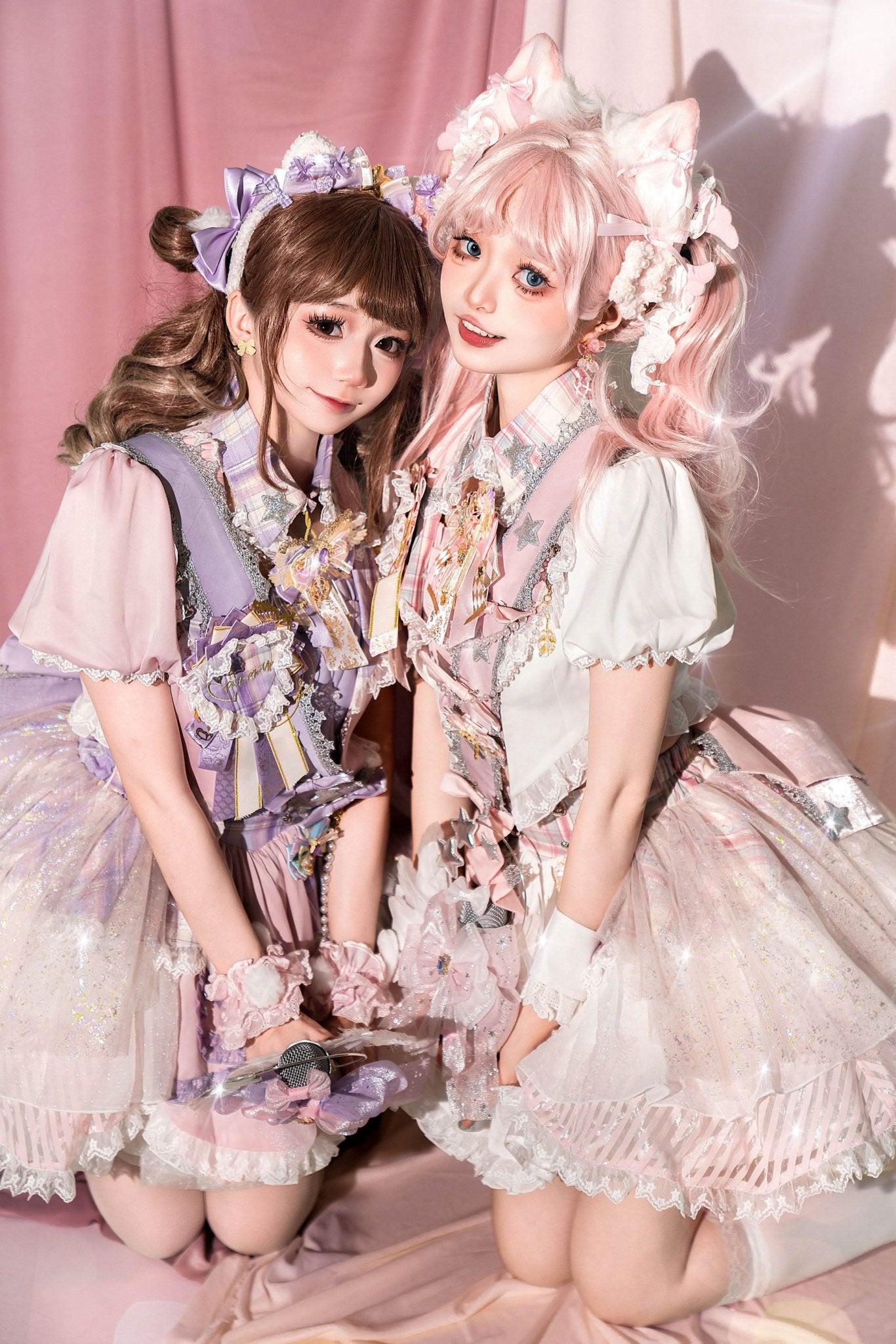 Idol Girl · Lolita Stage Costume Set 1211 - LolitaEraPurple PinkXSIdol Girl · Lolita Stage Costume Set 1211