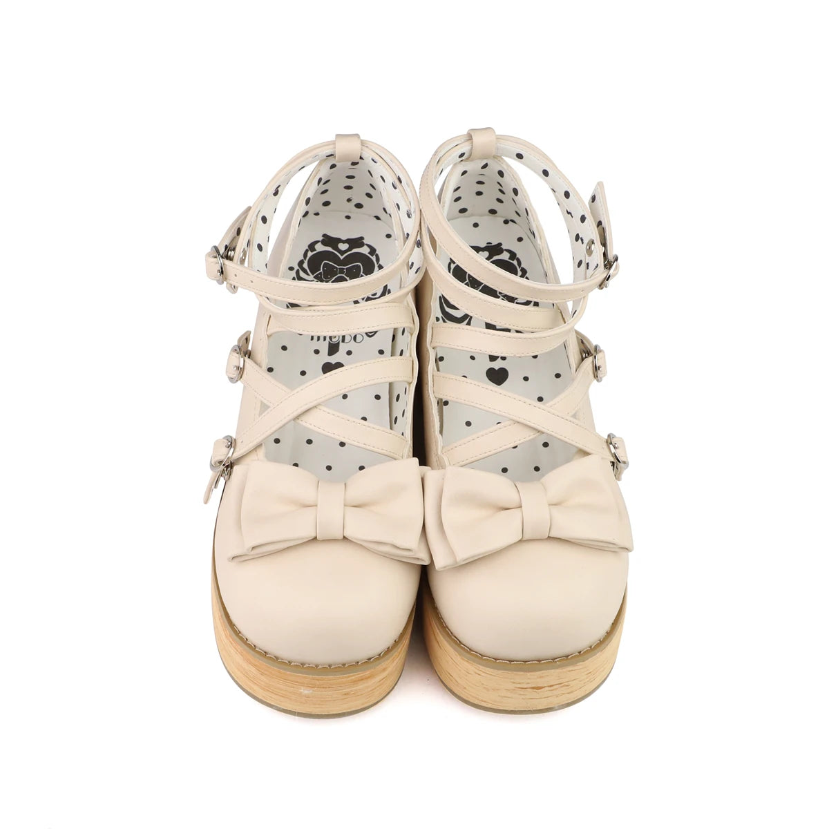 In Stock Brown Platform Tata Original Lolita Round Toe Platform Shoes