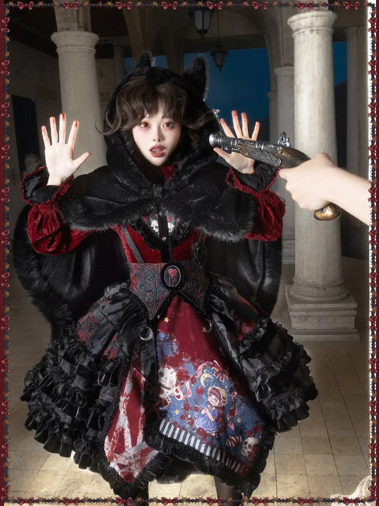 [In-Stock Discount] Yingshuo Love Werewolf Game Gothic Dark Fairy Tale Heavy Craft Dress Original Lolita