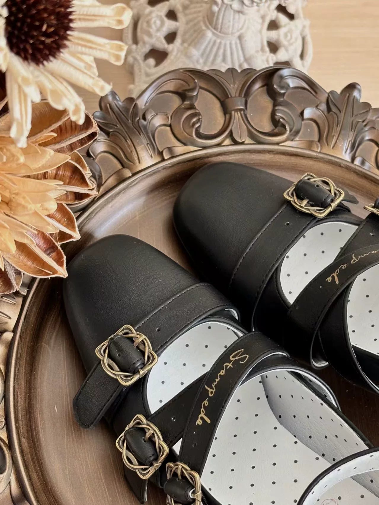 [In Stock] Banxian Shi Dita Original CLA-style Elegant Wine Glass Heel Lolita Shoes Square Toe High Heels