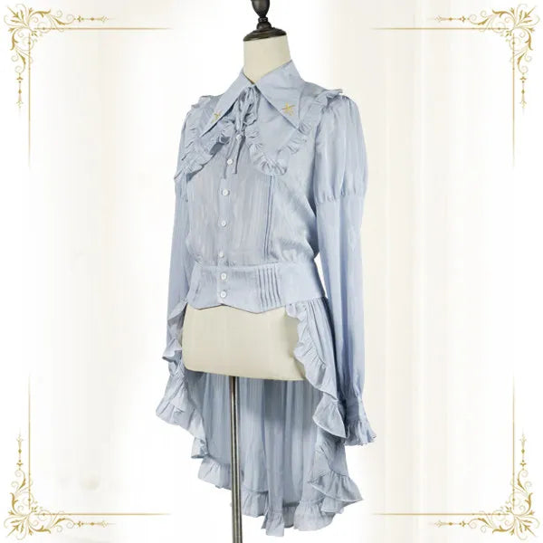 [Ready Stock] Indestructible Paper Appointment-Original Design-Gorgeous Palace Long Swallowtail Handsome Prince Shirt