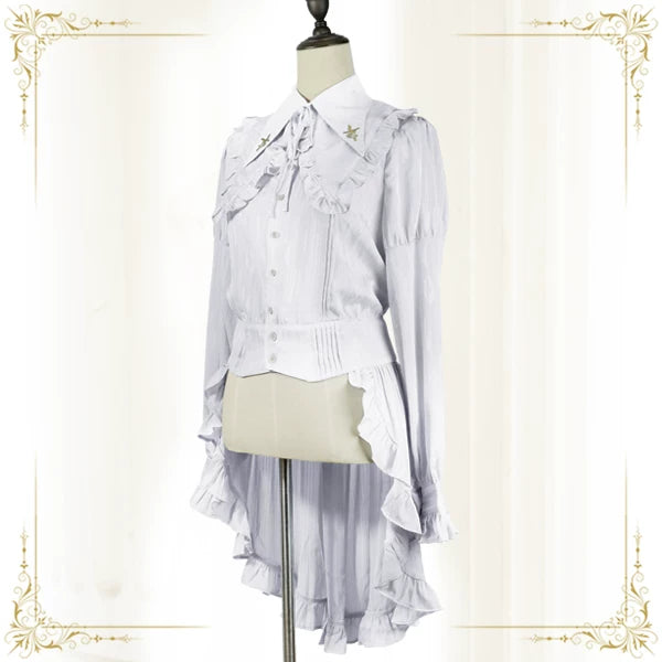 [Ready Stock] Indestructible Paper Appointment-Original Design-Gorgeous Palace Long Swallowtail Handsome Prince Shirt