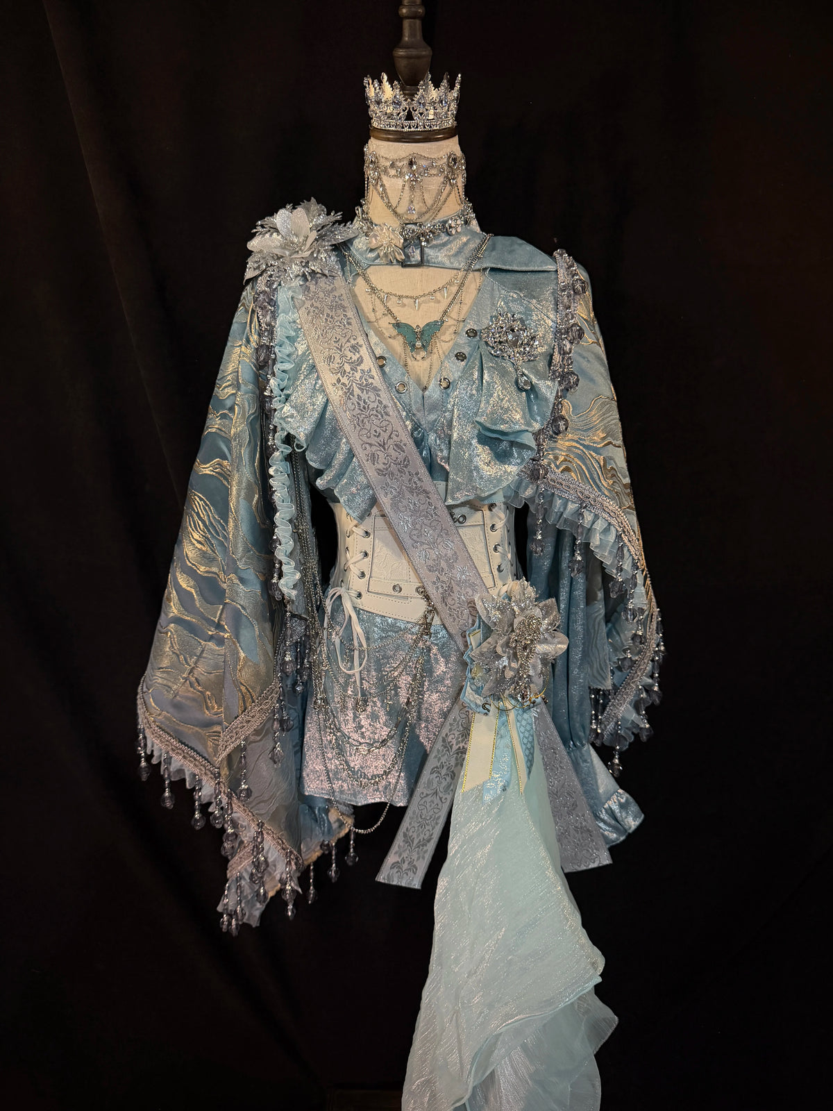 In Stock Lolita Court Prince Cape Sash Vintage Gothic Royal Knight Costume Set
