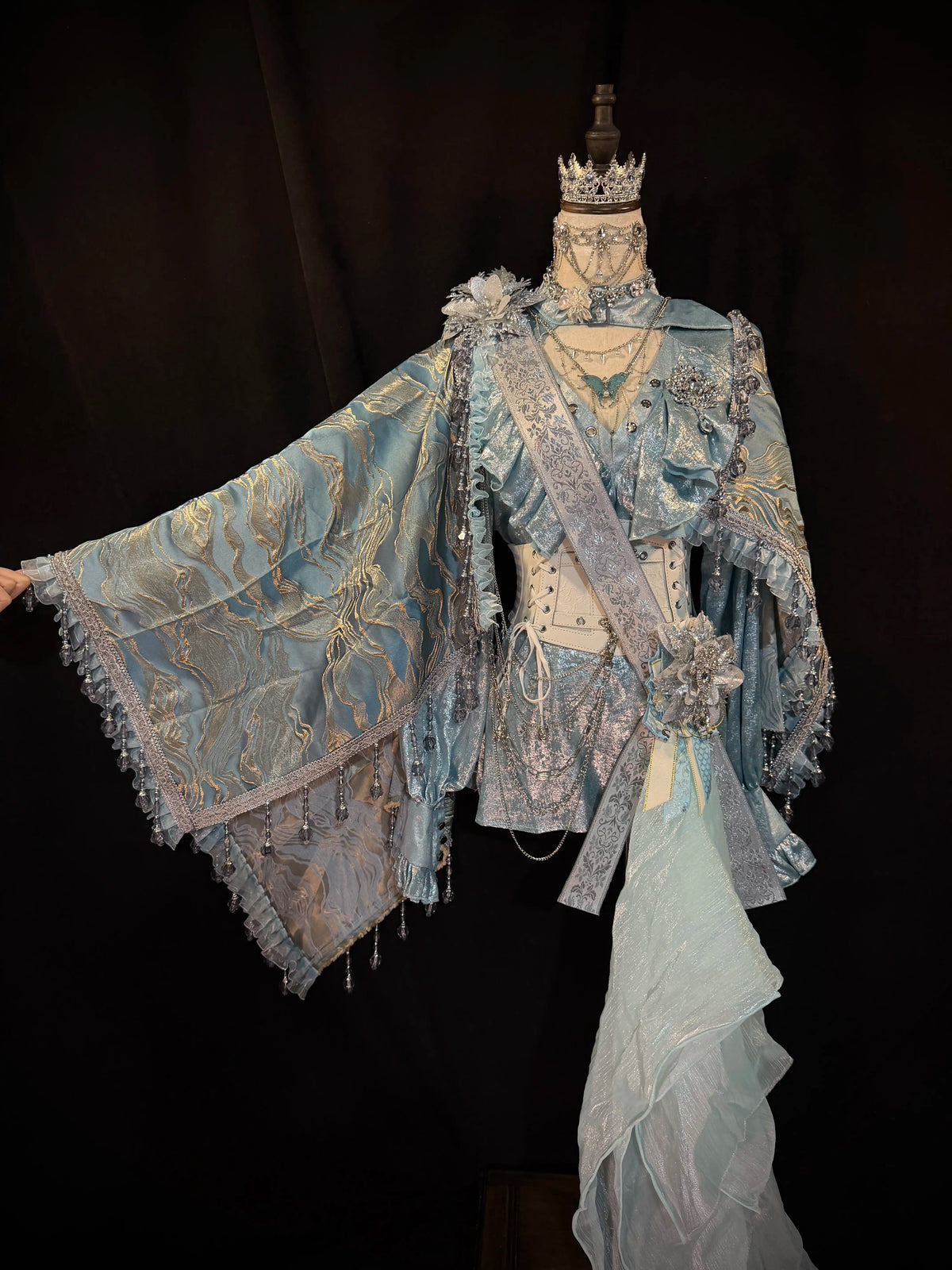 In Stock Lolita Court Prince Cape Sash Vintage Gothic Royal Knight Costume Set