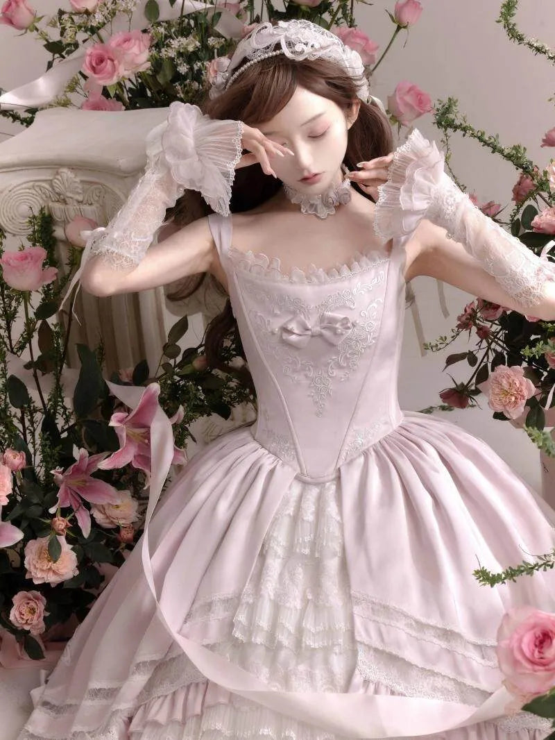 [In Stock] Promise of the Rose Lolita Bridal JSK Gorgeous Full Set FS Lolita