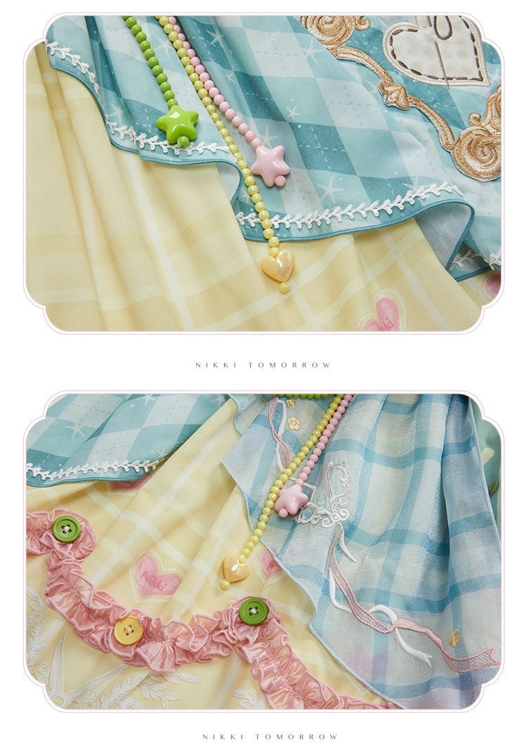 Infinity Warmth Art of Tailoring Lolita Spliced OP Full Set - LolitaEra