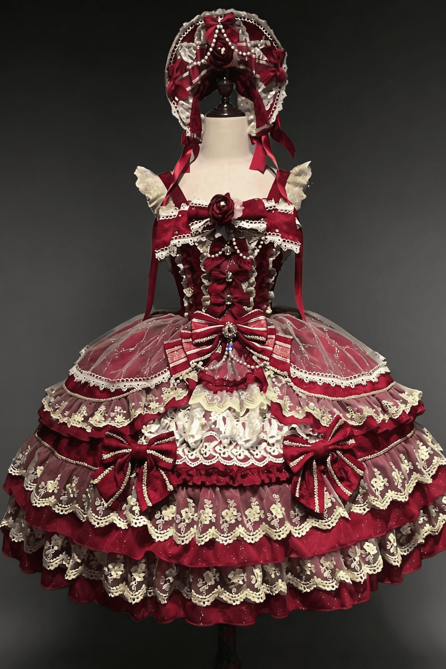Crown of Gems Lolita Red JSK Dress