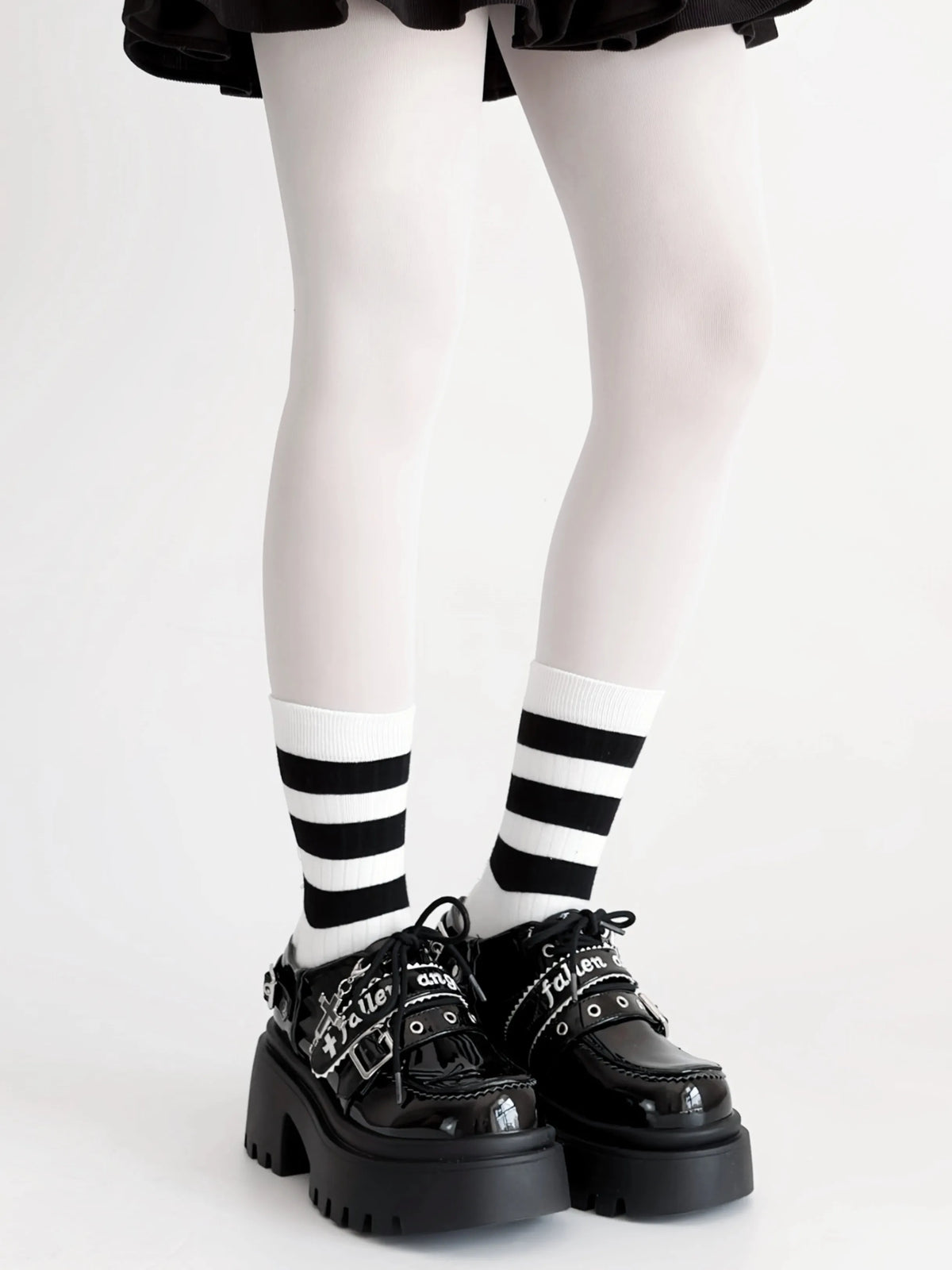 【Banquet Night Four Three】Mengyu Original In-Stock Jk Shoes Dark Sweet Cool Platform Shoes Men's Height-Increasing Lolita Single Shoes Women's