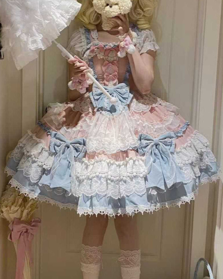 Lolita Doll Like Embroidered Lace JSK Dress LS1019