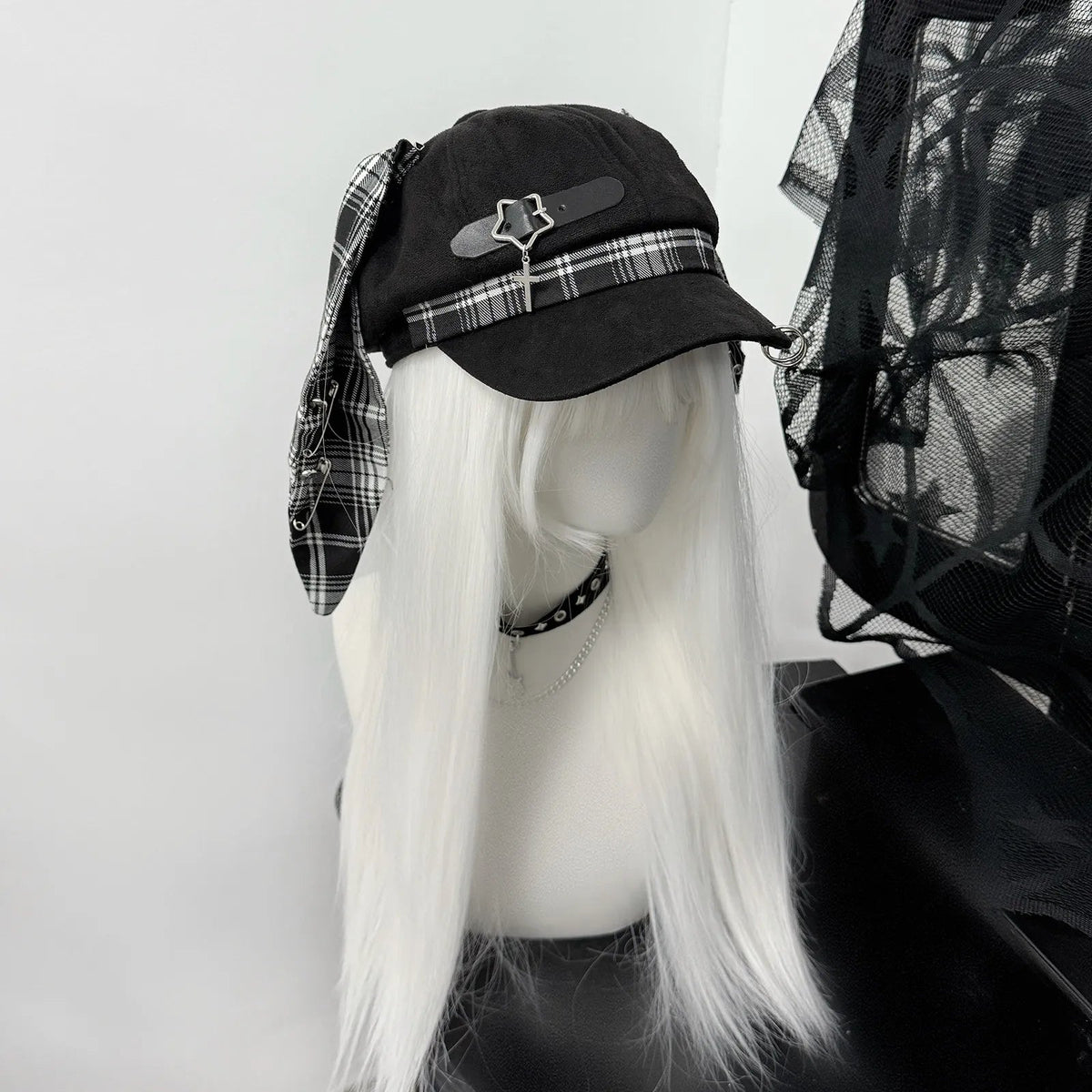 J‑Style Bunny Ear Punk Beret Alt‑Fashion Subculture Hat - LolitaEra