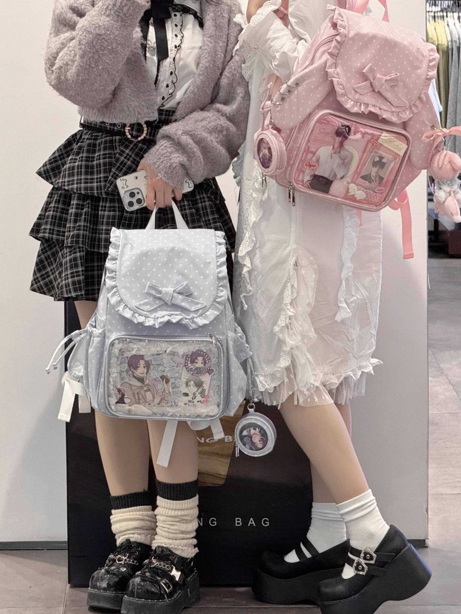 Kawaii Bunny Ear Large - Capacity Backpack Ita Bag 1287 - LolitaEraPinkKawaii Bunny Ear Large - Capacity Backpack Ita Bag 1287