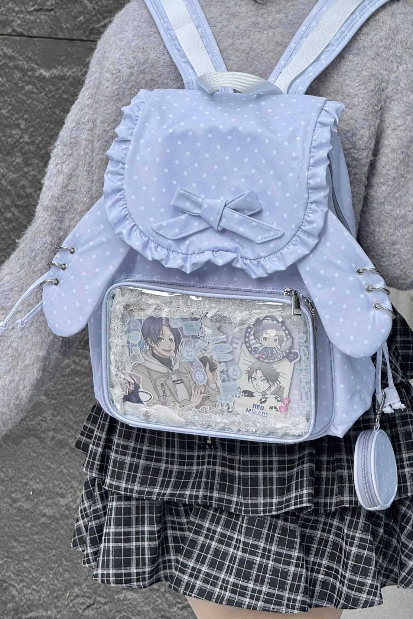 Kawaii Bunny Ear Large - Capacity Backpack Ita Bag 1287 - LolitaEraPinkKawaii Bunny Ear Large - Capacity Backpack Ita Bag 1287