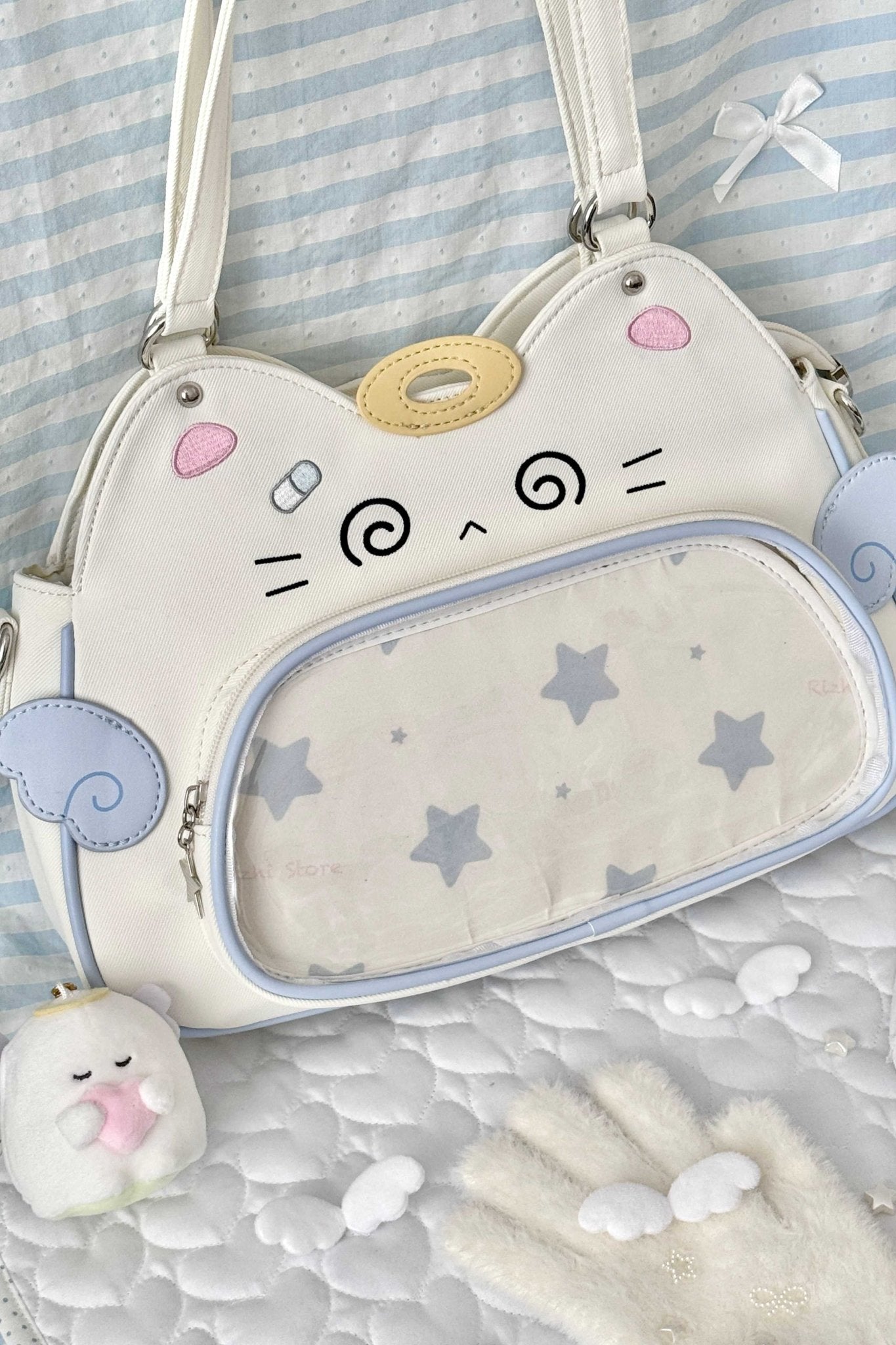 Kawaii Cat Nylon Ita Bag - LolitaEra3Kawaii Cat Nylon Ita Bag