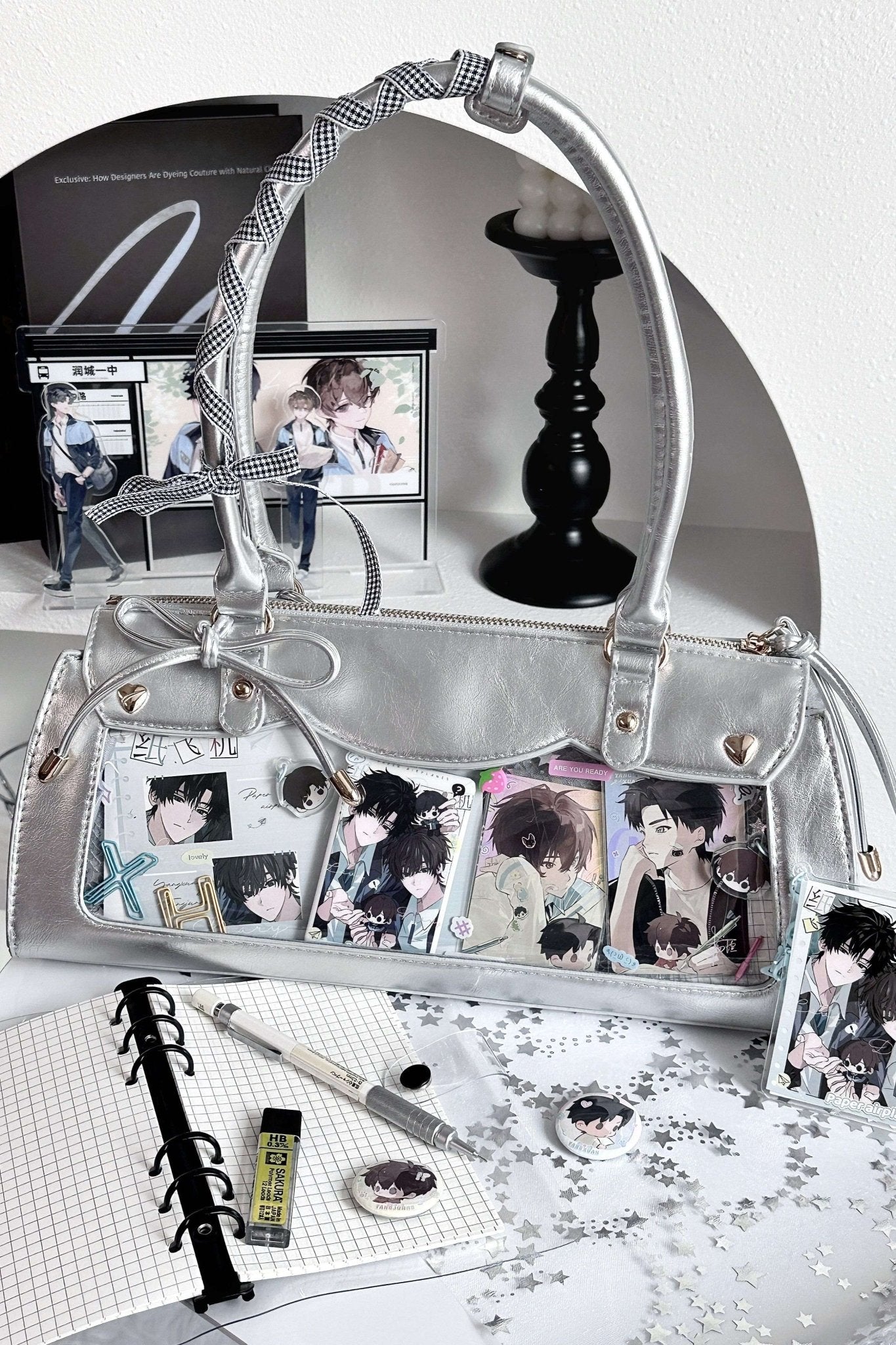 Kawaii Cream - Filled Chocolate Baguette Mini Ita Bag 1286 - LolitaEraWhiteKawaii Cream - Filled Chocolate Baguette Mini Ita Bag 1286