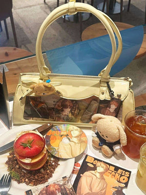 Kawaii Cream - Filled Chocolate Baguette Mini Ita Bag 1286 - LolitaEraWhiteKawaii Cream - Filled Chocolate Baguette Mini Ita Bag 1286