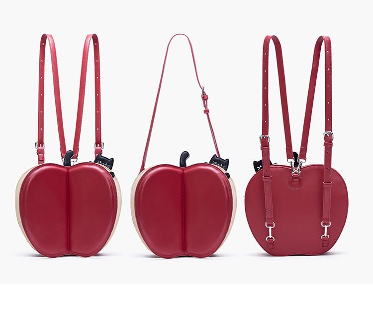 Kawaii Flip - Flap Apple Backpack - LolitaEraGreenKawaii Flip - Flap Apple Backpack