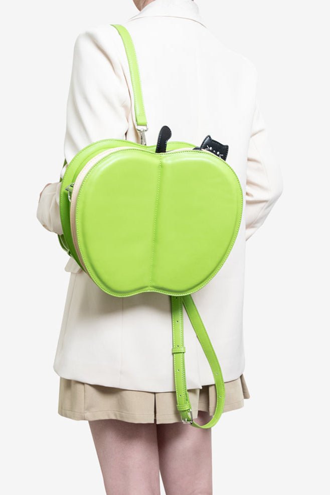 Kawaii Flip - Flap Apple Backpack - LolitaEraGreenKawaii Flip - Flap Apple Backpack