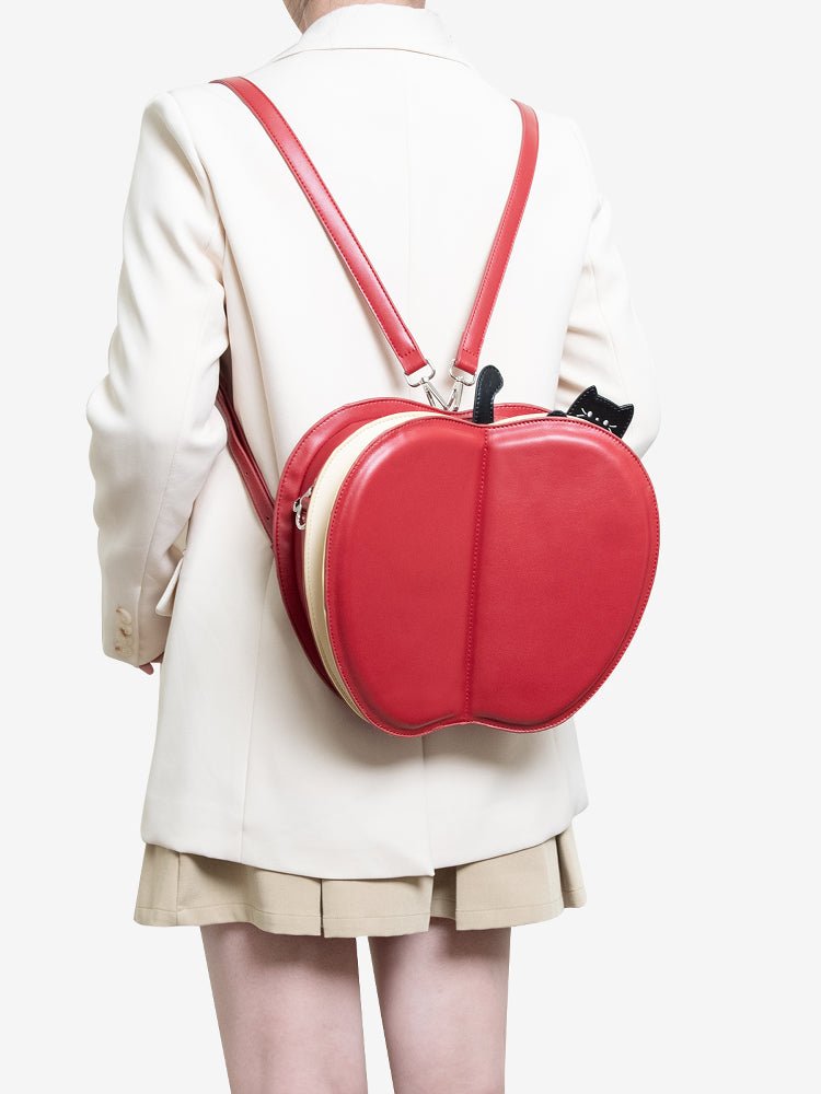 Kawaii Flip - Flap Apple Backpack - LolitaEraGreenKawaii Flip - Flap Apple Backpack