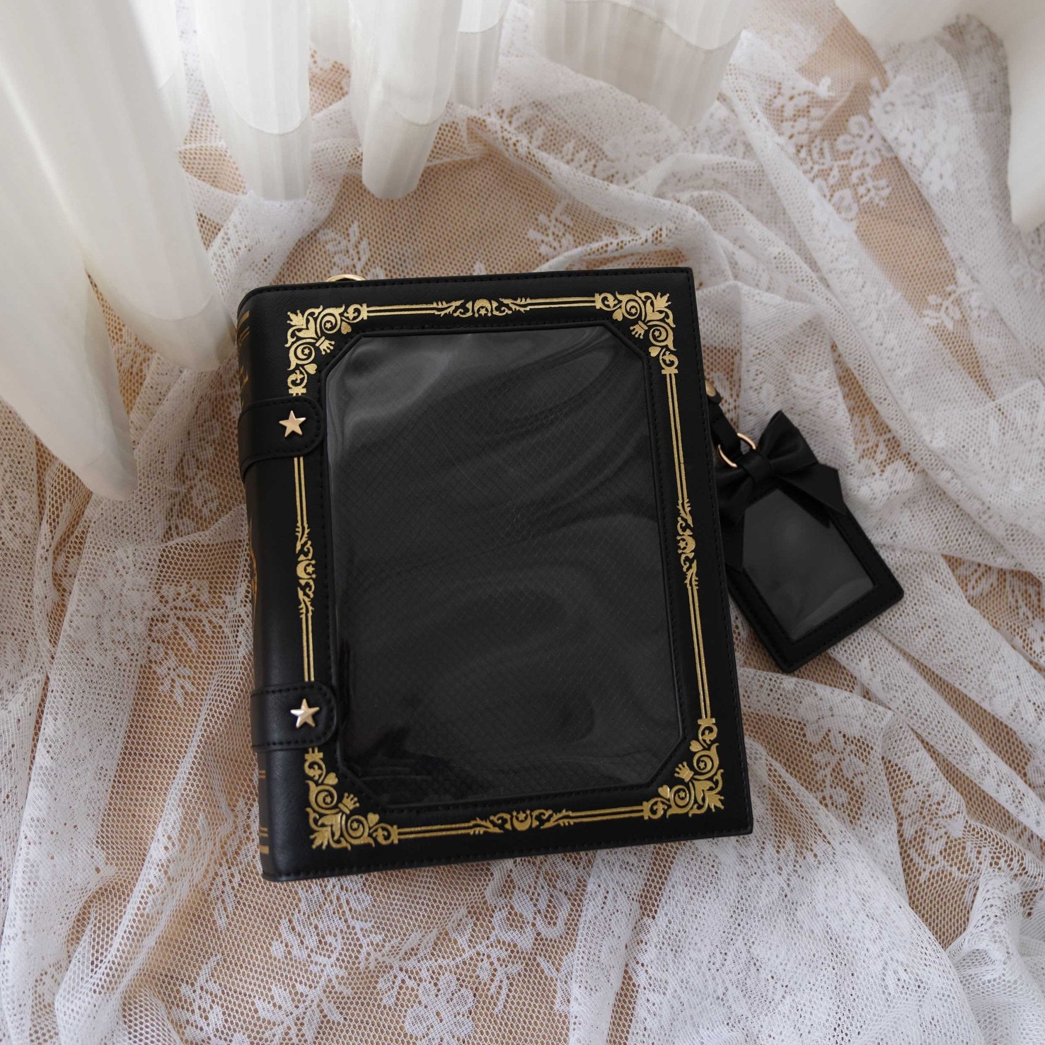 Kawaii Gilded Magic Book Ita Bag 1285 - LolitaEraBlackKawaii Gilded Magic Book Ita Bag 1285