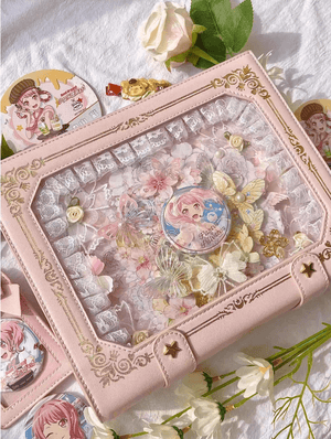 Kawaii Gilded Magic Book Ita Bag 1285 - LolitaEraBeigeKawaii Gilded Magic Book Ita Bag 1285
