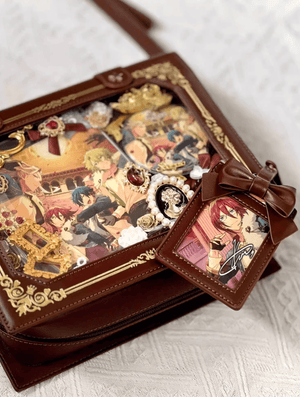 Kawaii Gilded Magic Book Ita Bag 1285 - LolitaEraPurpleKawaii Gilded Magic Book Ita Bag 1285