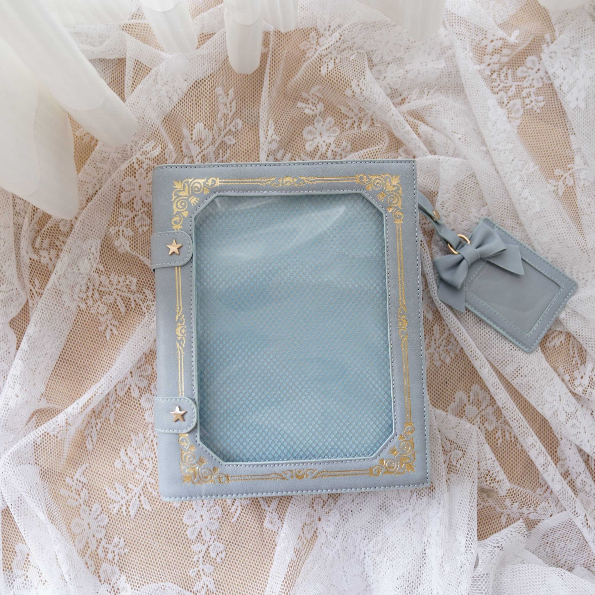 Kawaii Gilded Magic Book Ita Bag 1285 - LolitaEraBlueKawaii Gilded Magic Book Ita Bag 1285