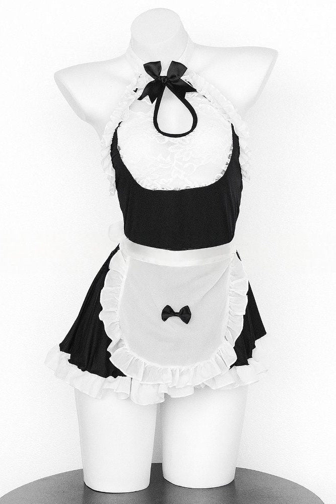 Kawaii Maid Donut Ruffled Lace Dress - LolitaEraOne sizeKawaii Maid Donut Ruffled Lace Dress