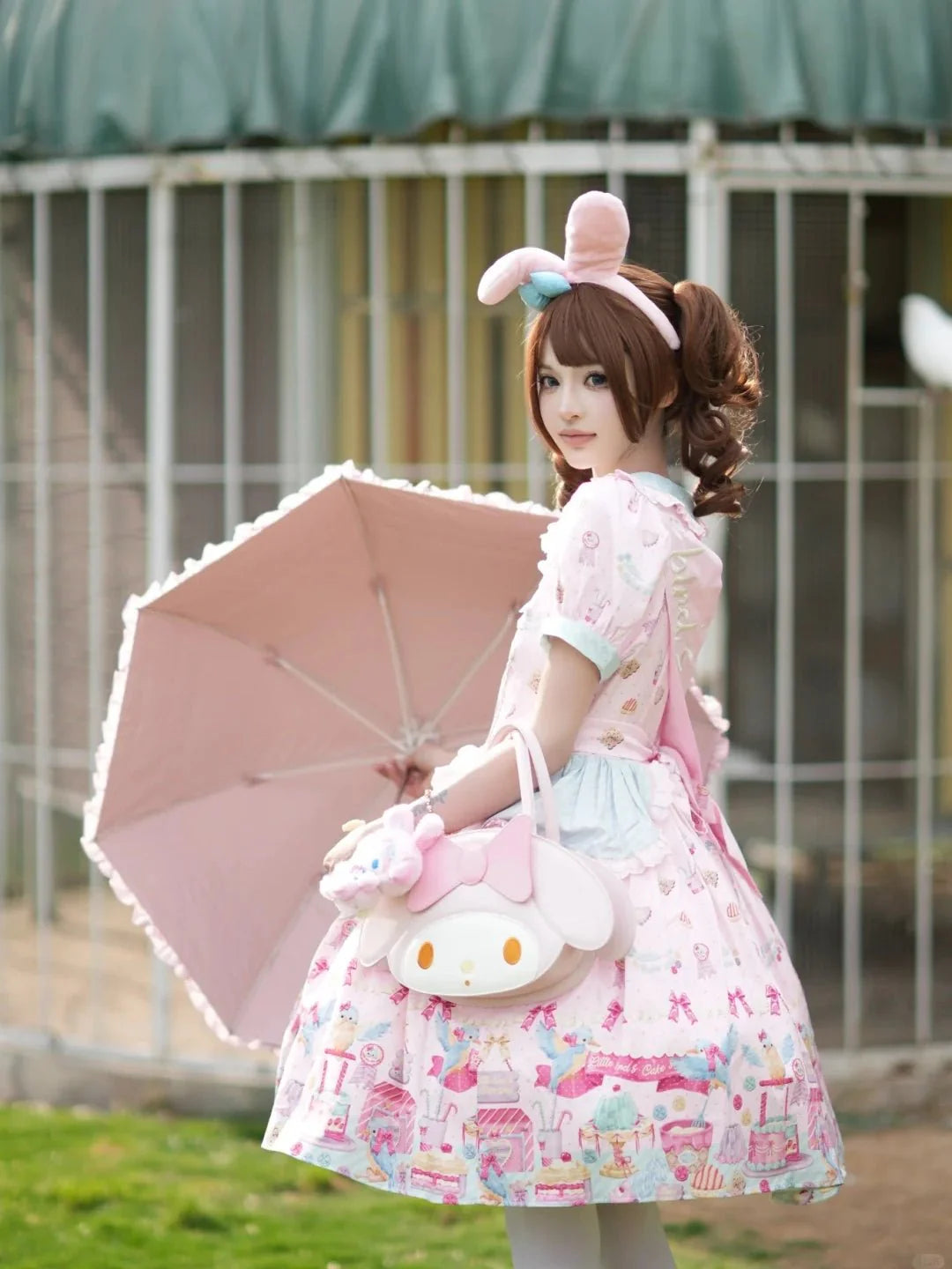 Kingfisher Pastry Chef Sweet Print Lolita OP Dress - LolitaEraBlack OP+SashSKingfisher Pastry Chef Sweet Print Lolita OP Dress
