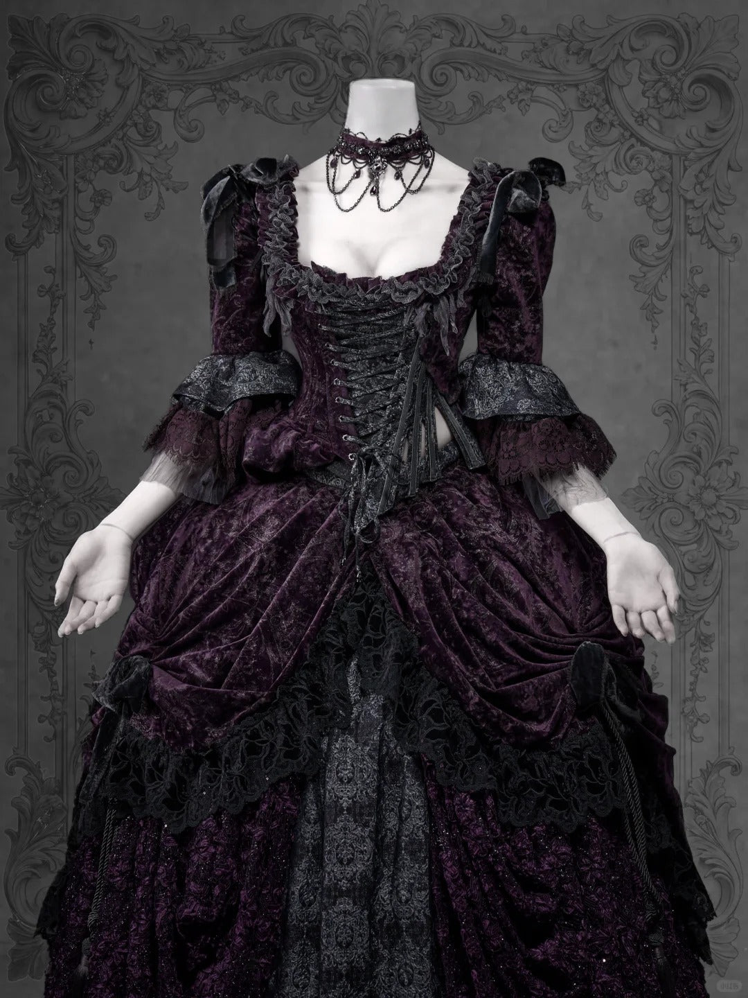 Legacy of the Departed Gothic Dark Drowned Earl Purple Evening Skirt - LolitaEra