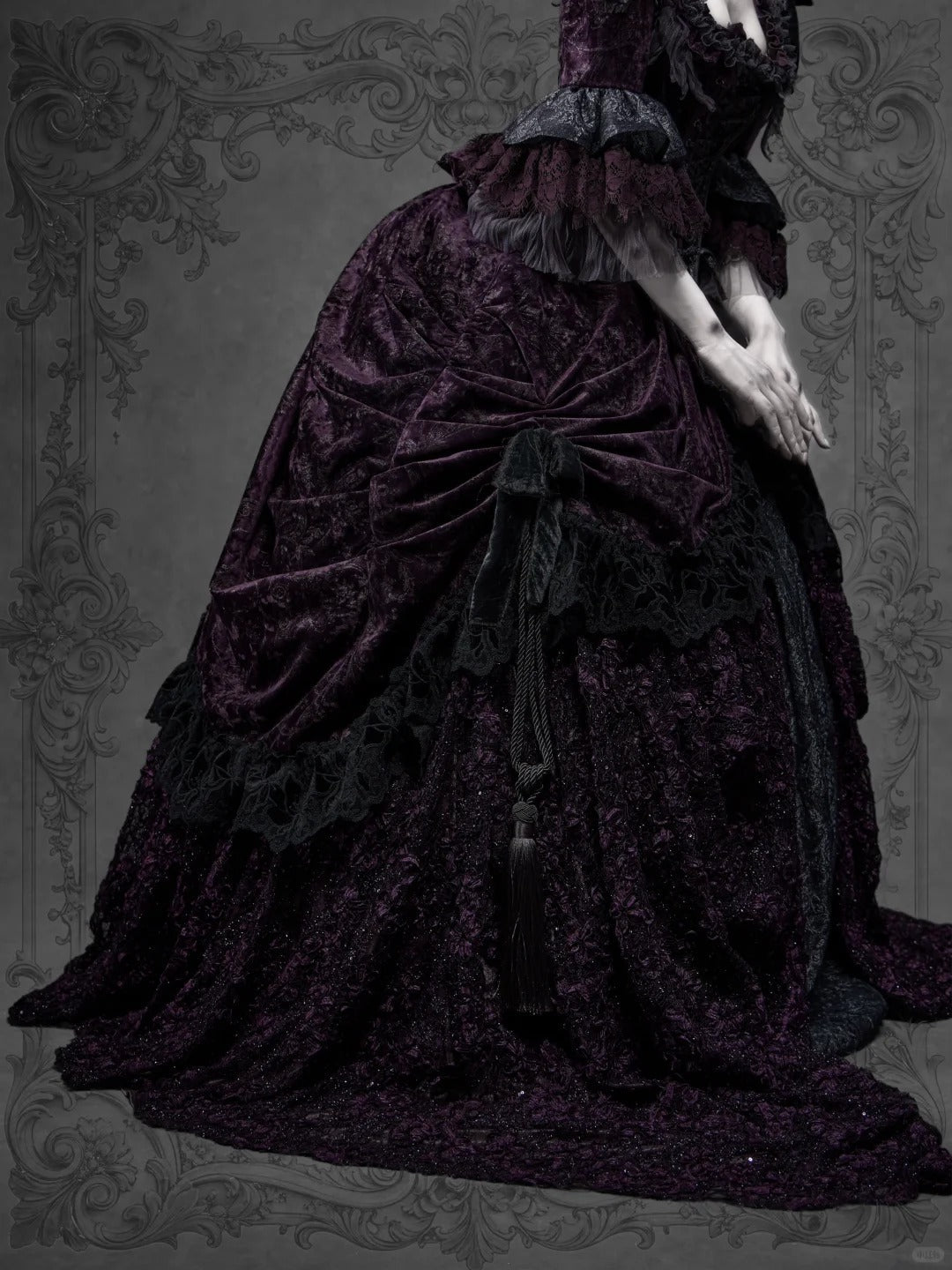 Legacy of the Departed Gothic Dark Drowned Earl Purple Evening Skirt - LolitaEra