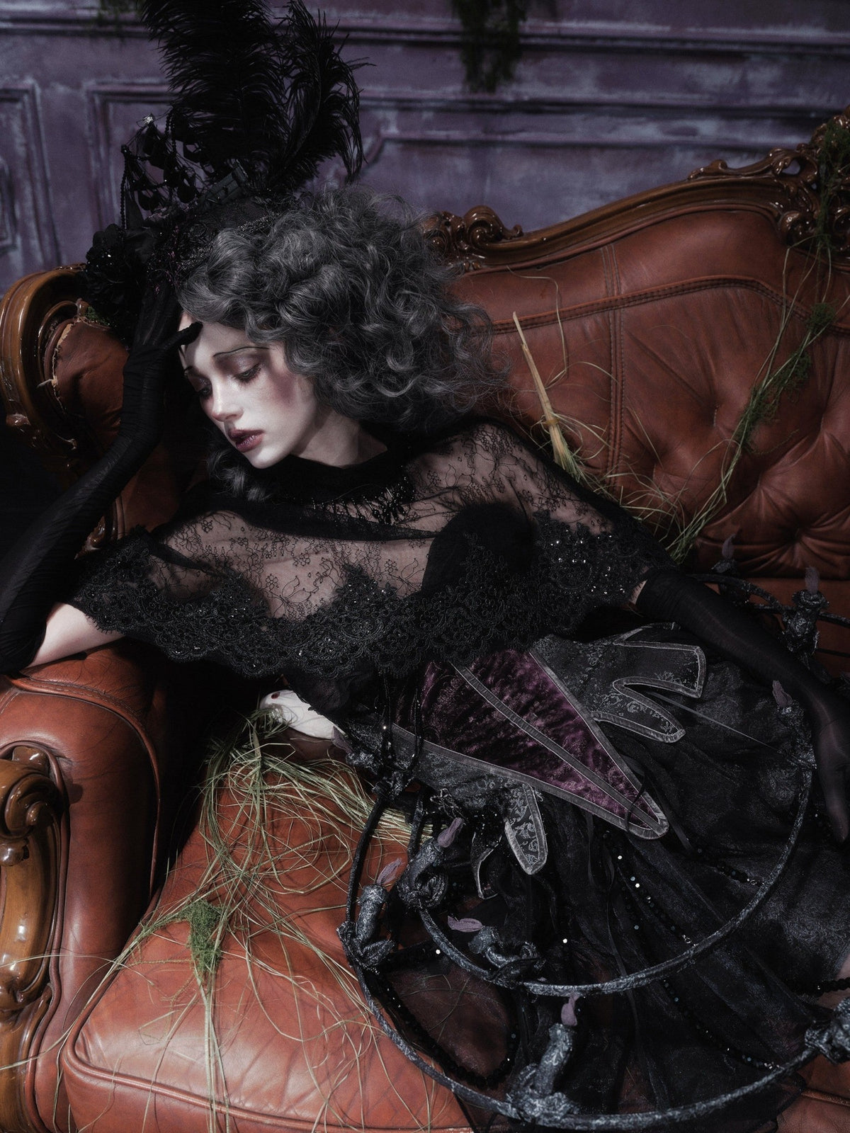Legacy of the Departed Gothic Dark Lace Black Cape Outerwear - LolitaEra