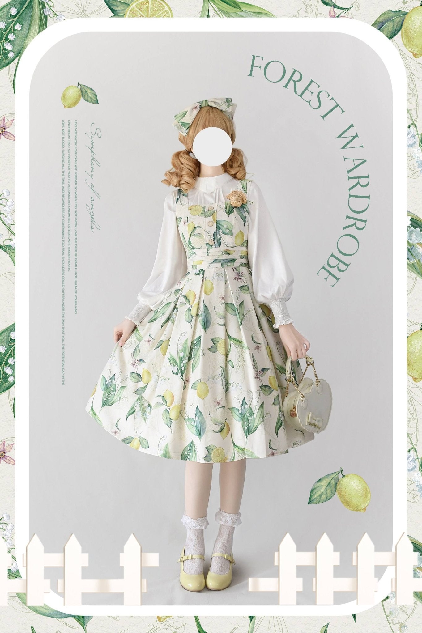 Lemon Picture Book Classic Lolita JSK 1262 - LolitaEraJSKSLemon Picture Book Classic Lolita JSK 1262
