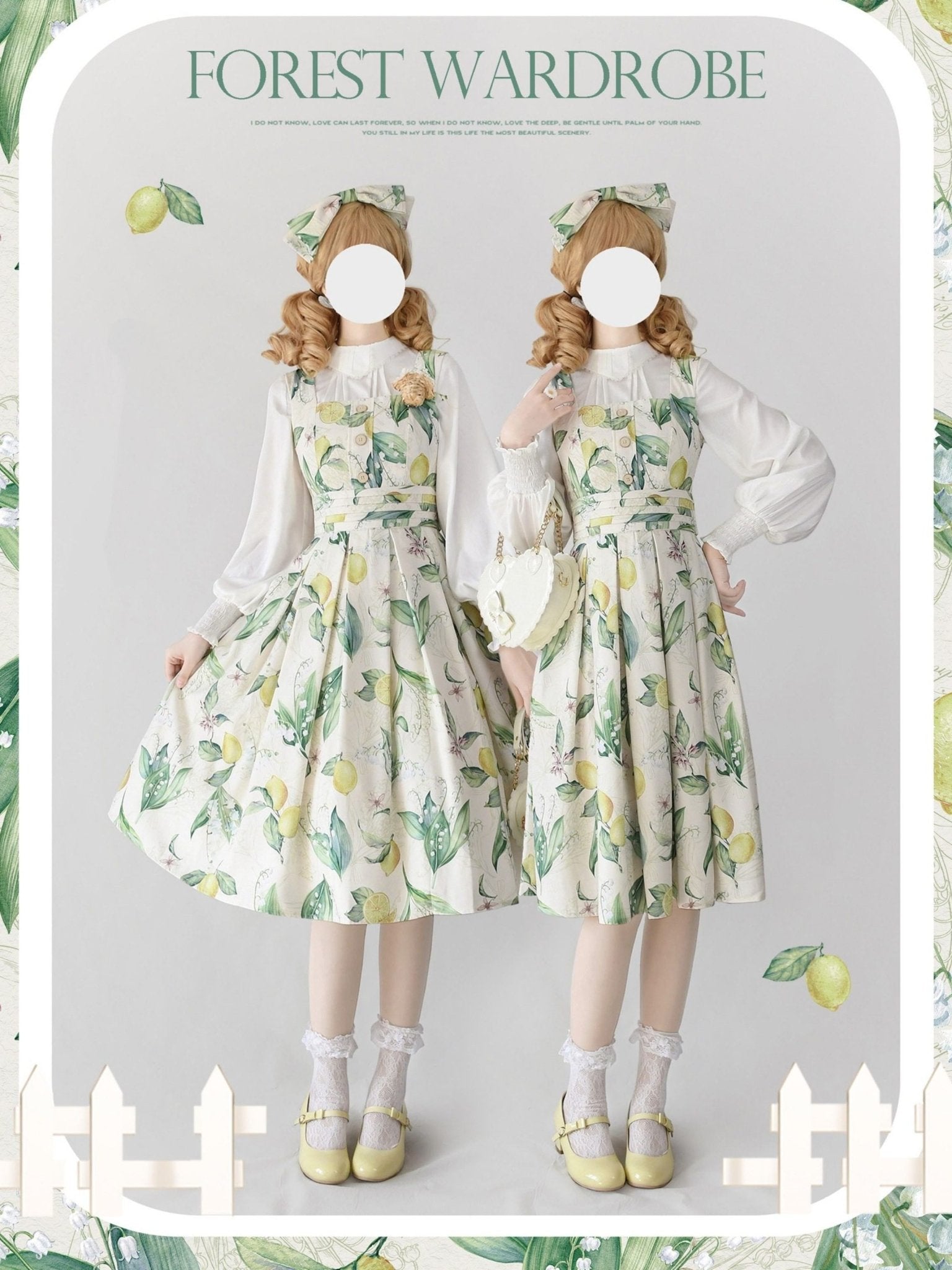 Lemon Picture Book Classic Lolita JSK 1262 - LolitaEraJSKSLemon Picture Book Classic Lolita JSK 1262