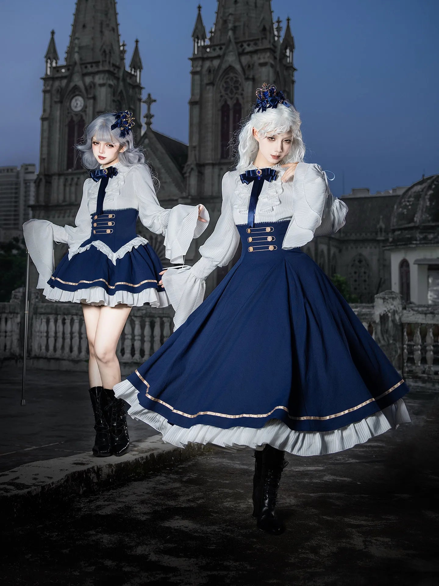 Letters and Poems · Eternal Crown | WP Original Sub-brand Palace Style Fake Two-piece OP Cape Twin Autumn Lolita