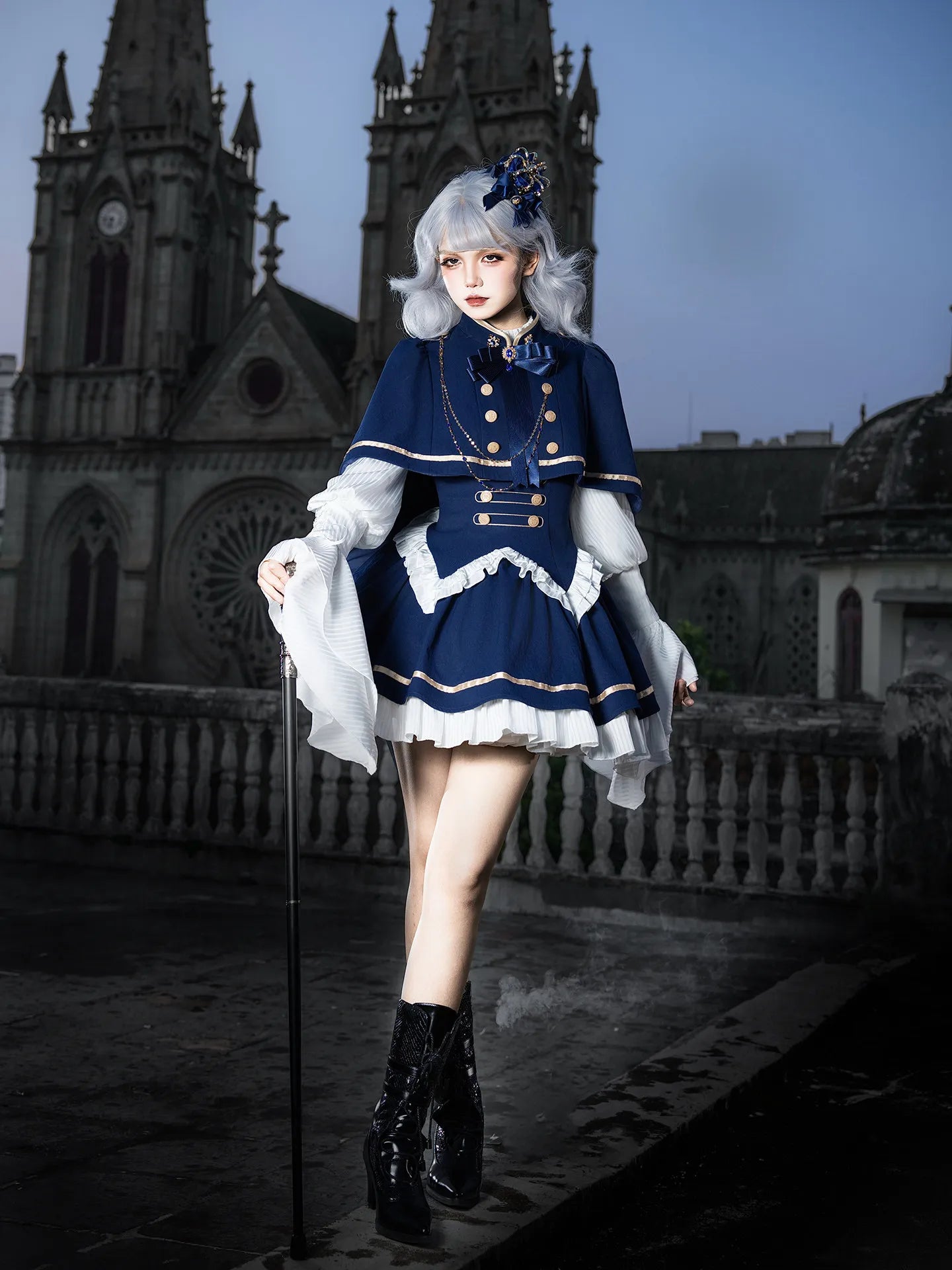 Letters and Poems · Eternal Crown | WP Original Sub-brand Palace Style Fake Two-piece OP Cape Twin Autumn Lolita