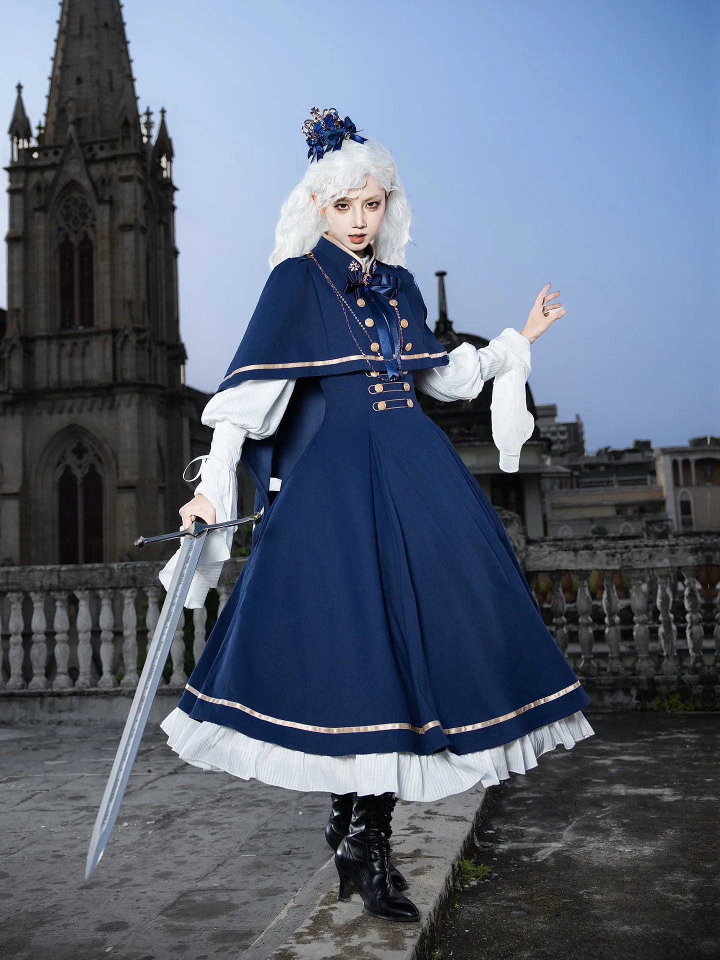 Letters and Poems · Eternal Crown | WP Original Sub-brand Palace Style Fake Two-piece OP Cape Twin Autumn Lolita