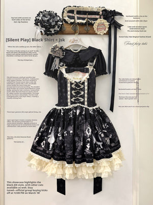 [Limited Edition: Apr 18] Mime Lolita Sweet Dress - LolitaEraJSK DressBlackS[Limited Edition: Apr 18] Mime Lolita Sweet Dress