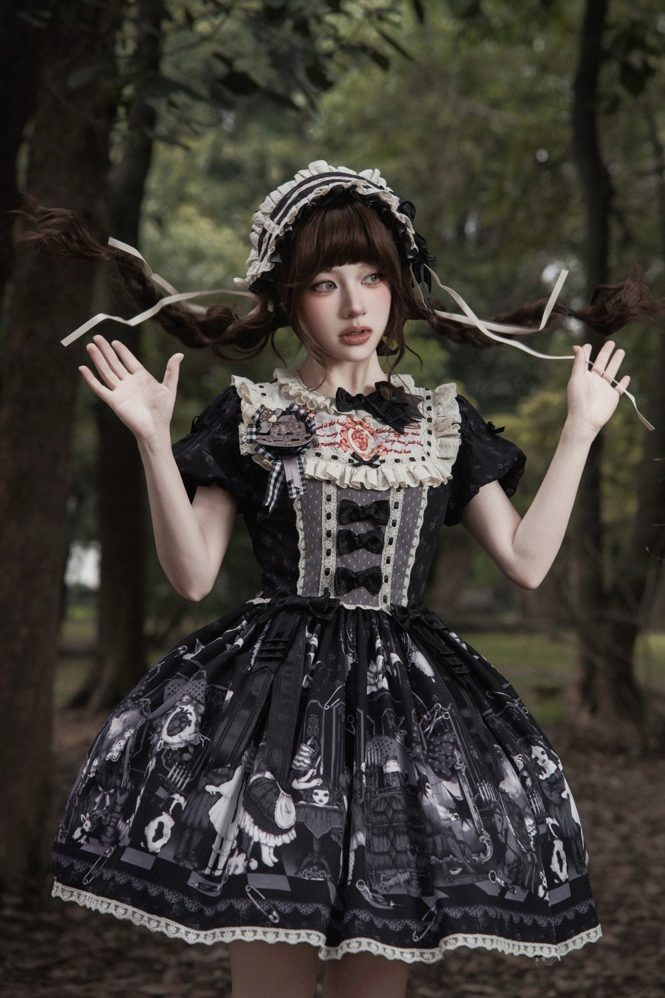 [Limited Edition: Apr 18] Mime Lolita Sweet Dress - LolitaEraBlouseBlackS[Limited Edition: Apr 18] Mime Lolita Sweet Dress