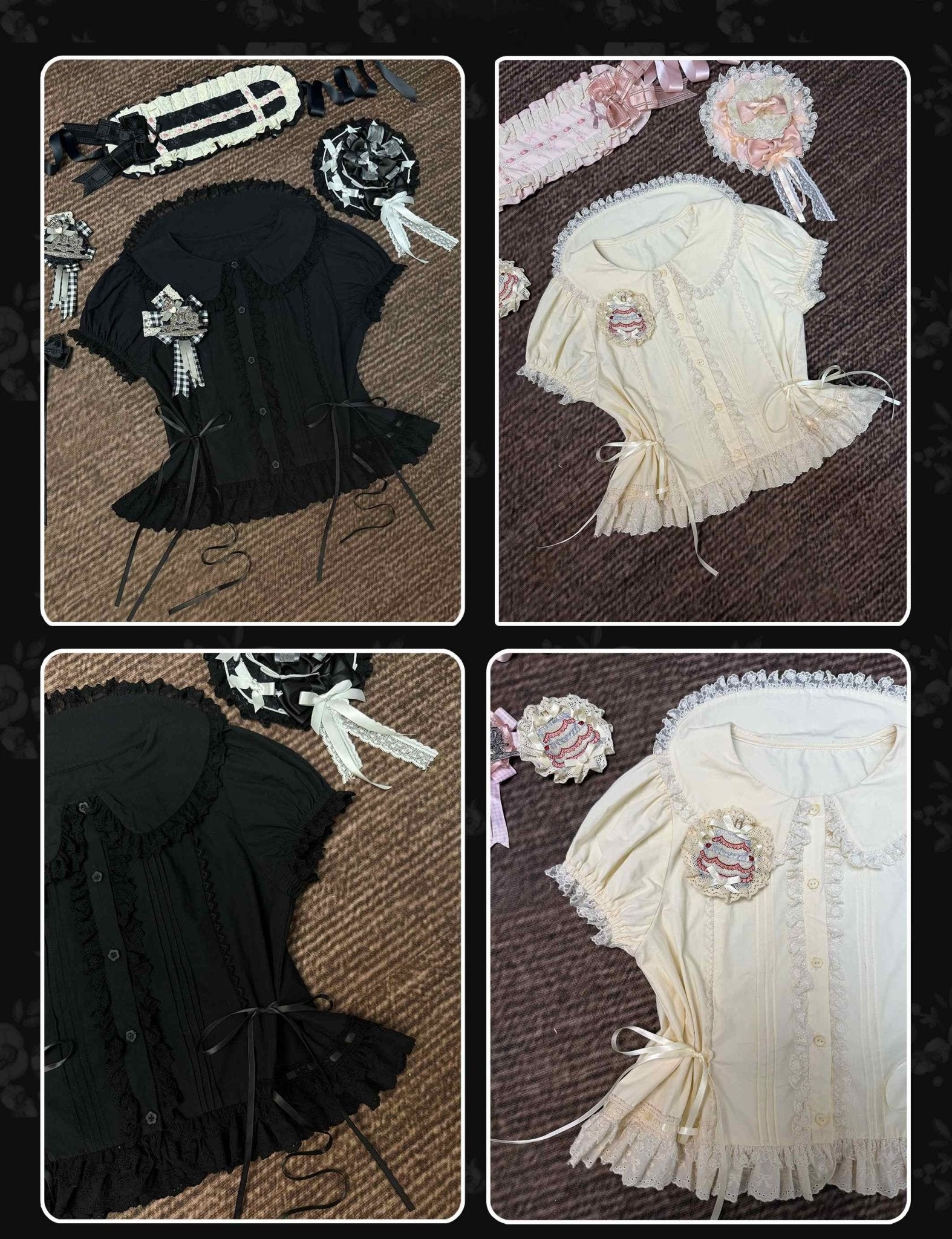 [Limited Edition: Apr 18] Mime Lolita Sweet Dress - LolitaEraBlouseBlackS[Limited Edition: Apr 18] Mime Lolita Sweet Dress