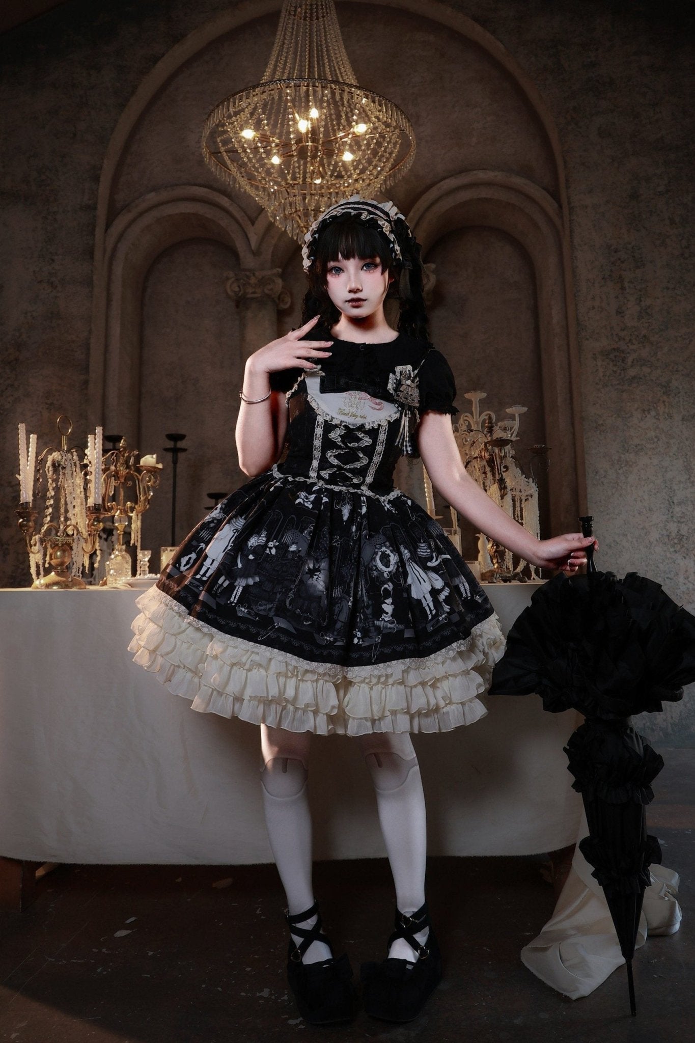 [Limited Edition: Apr 18] Mime Lolita Sweet Dress - LolitaEraBlouseBlackS[Limited Edition: Apr 18] Mime Lolita Sweet Dress