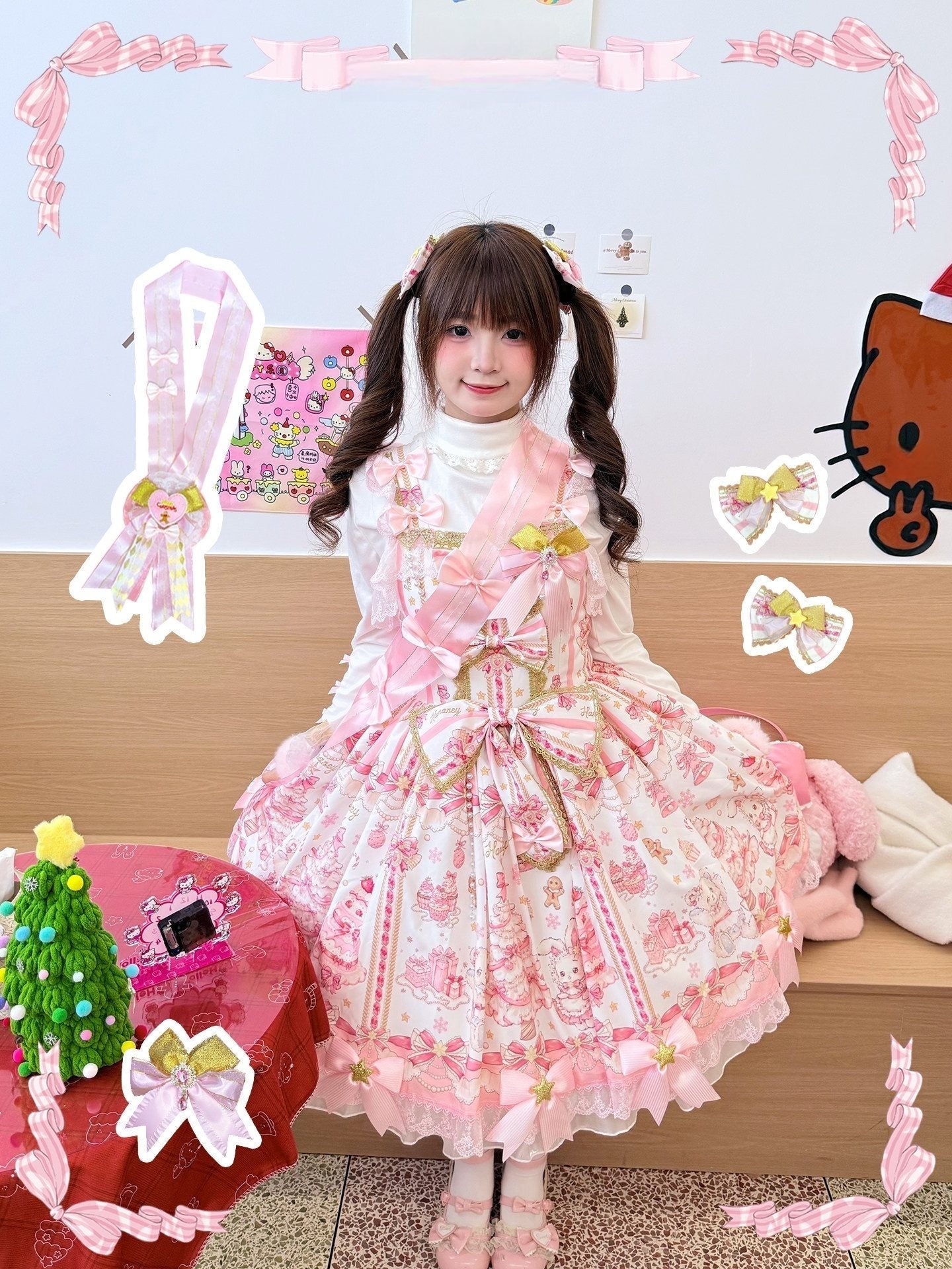 [Limited Edition: Apr 19] Hua Tian Studio Christmas Carol JSK & OP - LolitaEra(Long Sleeve)RedXS[Limited Edition: Apr 19] Hua Tian Studio Christmas Carol JSK & OP