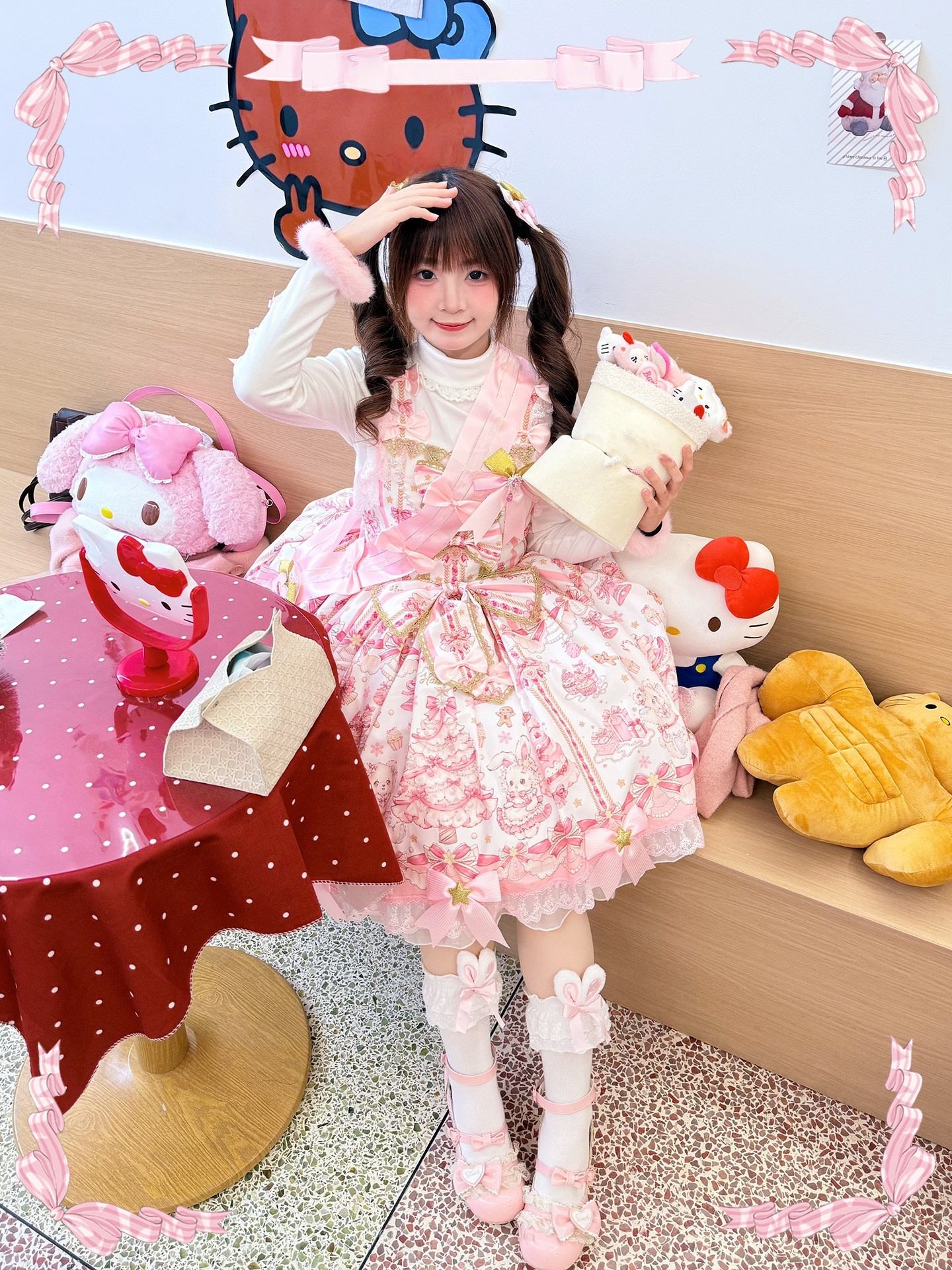 [Limited Edition: Apr 19] Hua Tian Studio Christmas Carol JSK & OP - LolitaEra(Long Sleeve)RedXS[Limited Edition: Apr 19] Hua Tian Studio Christmas Carol JSK & OP
