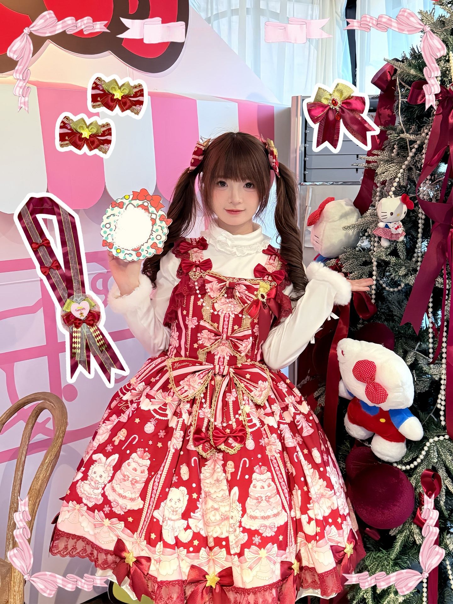[Limited Edition: Apr 19] Hua Tian Studio Christmas Carol JSK & OP - LolitaEraJSKRedXS[Limited Edition: Apr 19] Hua Tian Studio Christmas Carol JSK & OP