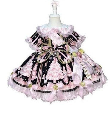 [Limited Edition: Apr 19] Hua Tian Studio Christmas Carol JSK & OP - LolitaEraOP (Short Sleeve)BlackXS[Limited Edition: Apr 19] Hua Tian Studio Christmas Carol JSK & OP