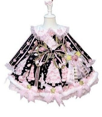 [Limited Edition: Apr 19] Hua Tian Studio Christmas Carol JSK & OP - LolitaEra(Long Sleeve)BlackXS[Limited Edition: Apr 19] Hua Tian Studio Christmas Carol JSK & OP