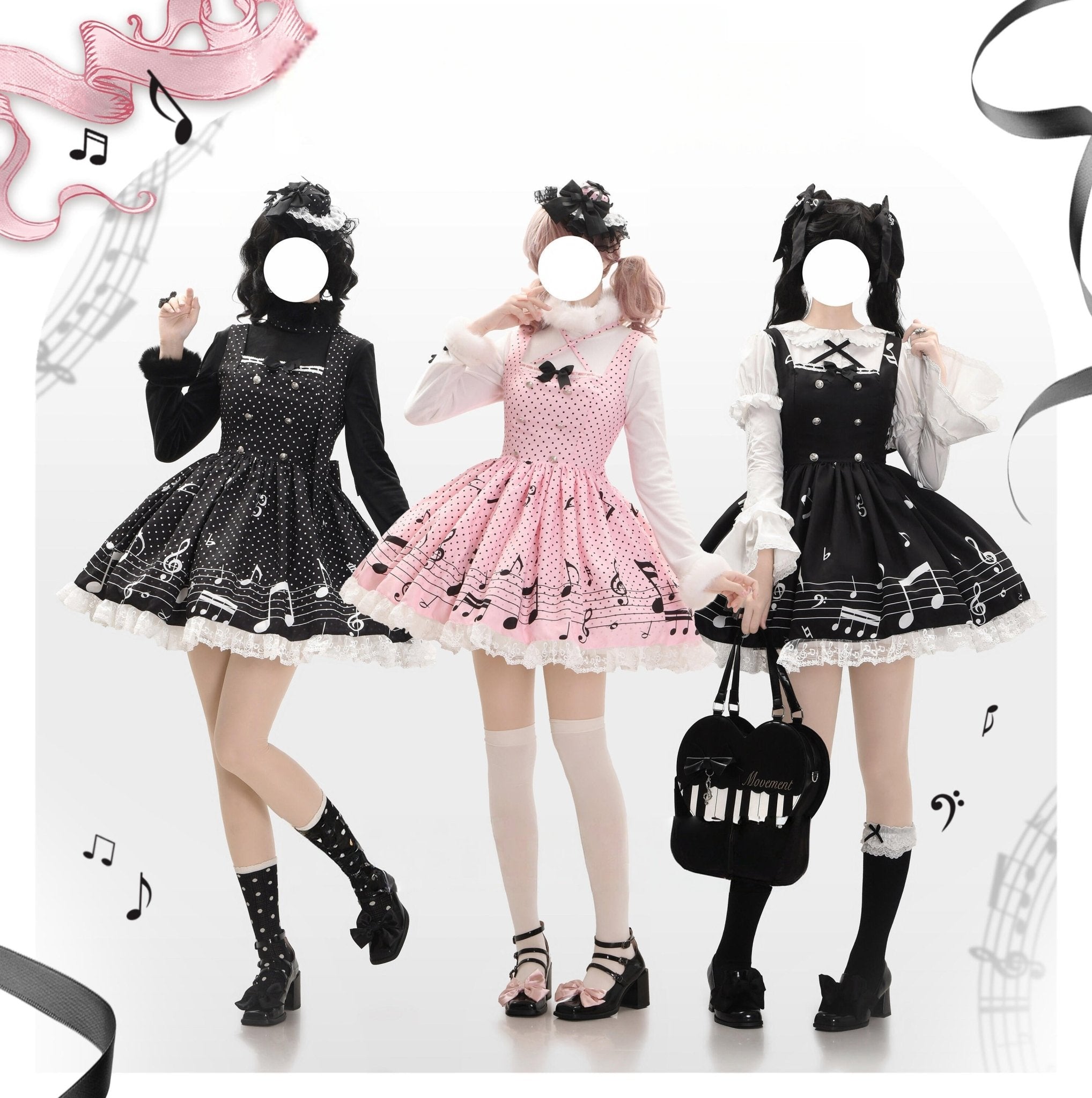 [Limited Edition: May 10] Little Note Short Sleeve OP Dress - LolitaEraBlackChokerXS[Limited Edition: May 10] Little Note Short Sleeve OP Dress