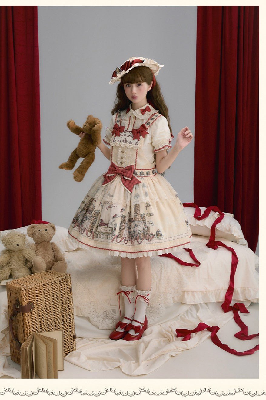[Limited Edition: May 11] Muffin Post OP Lolita Dress - LolitaEraOP DressBlueS[Limited Edition: May 11] Muffin Post OP Lolita Dress
