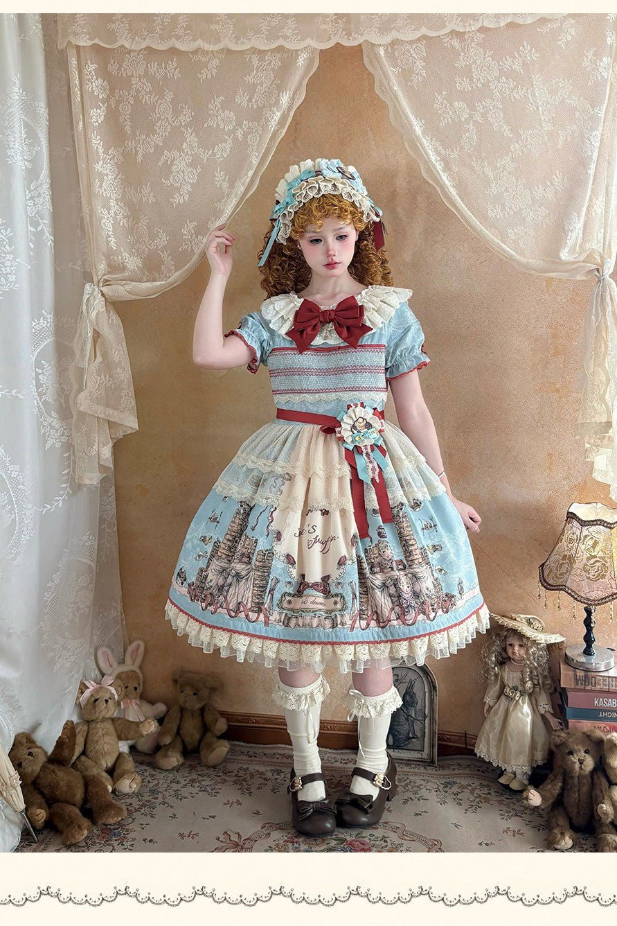 [Limited Edition: May 11] Muffin Post OP Lolita Dress - LolitaEraOP DressBlueS[Limited Edition: May 11] Muffin Post OP Lolita Dress