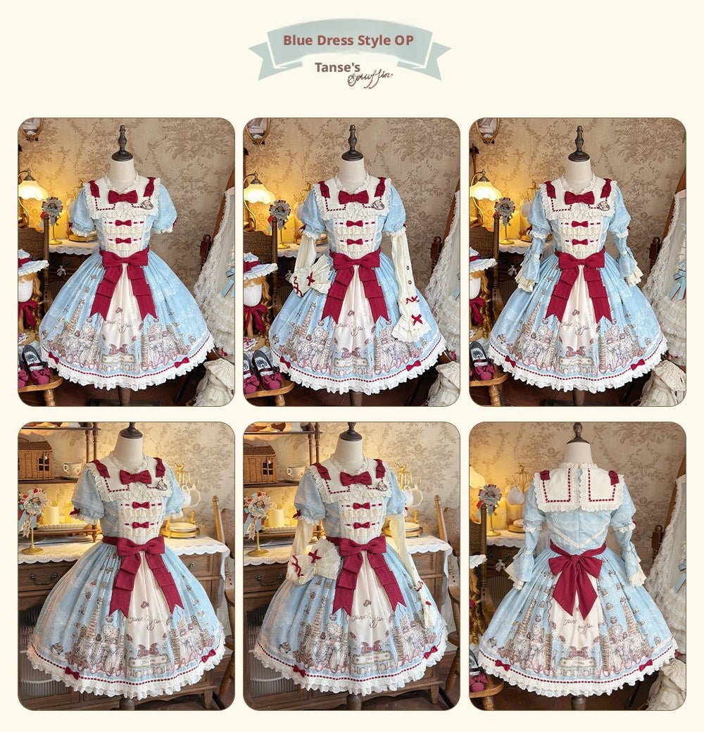 [Limited Edition: May 11] Muffin Post OP Lolita Dress - LolitaEraOP DressBlueS[Limited Edition: May 11] Muffin Post OP Lolita Dress
