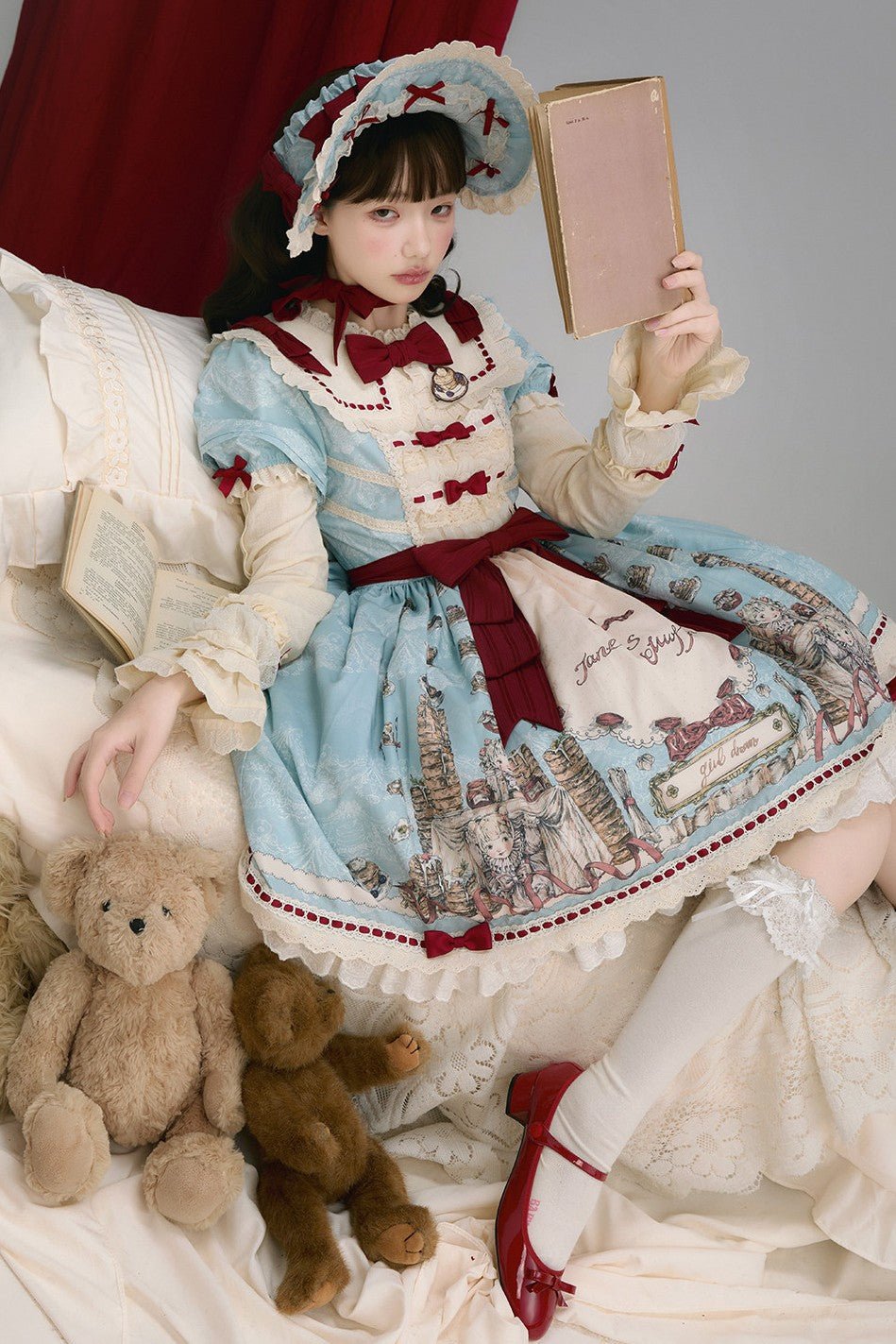 [Limited Edition: May 11] Muffin Post OP Lolita Dress - LolitaEraOP DressBlueS[Limited Edition: May 11] Muffin Post OP Lolita Dress